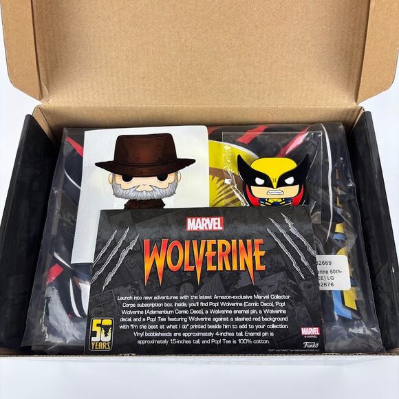 Funko Marvel Collector Corps Wolverine 50th Anniversary Box Size Large Shirt - Picture 2 of 10